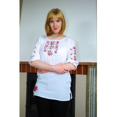 SALE!! Embroidered blouse "Pink Rose Mood", size S